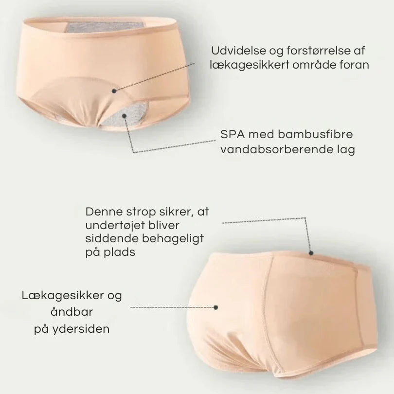 DryWear™ | Farvel til lækager – uanset om det er blod eller urin