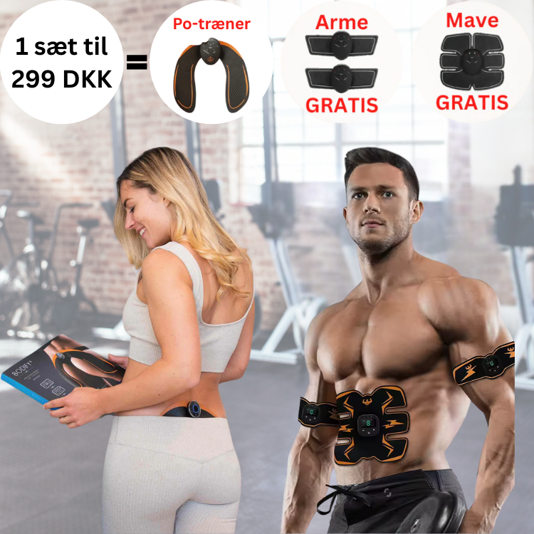 FitPulse™ | Elektrisk EMS-kropsopstrammer | Po-træner og få Mave-træner + Arme-træneren GRATIS!